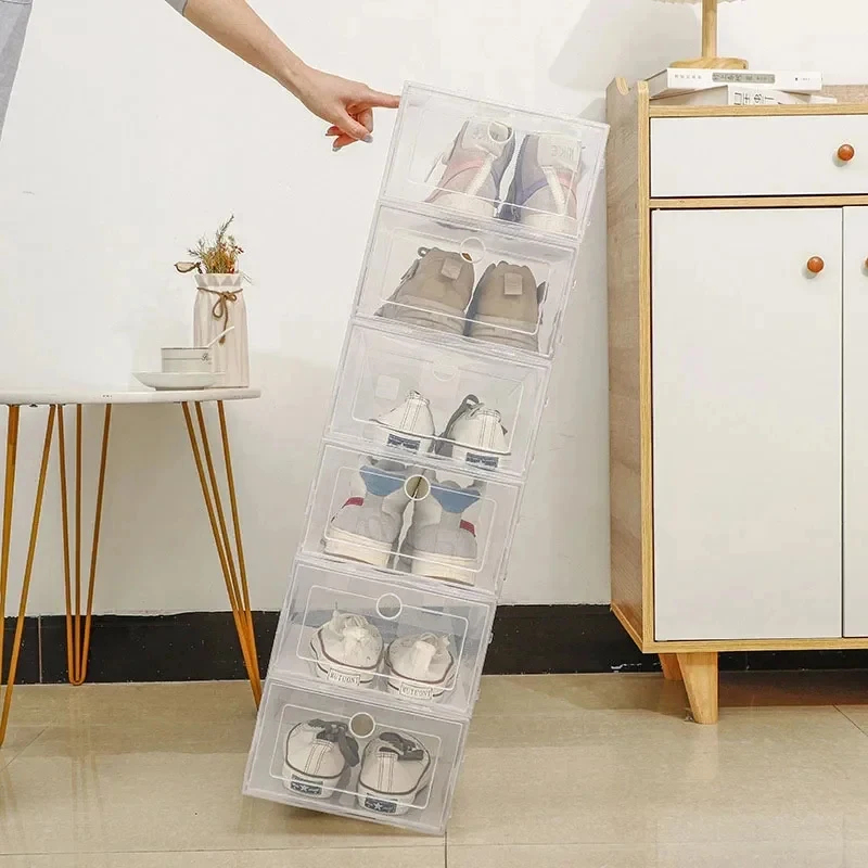 6Pcs Foldable Thickened Transp - Shoe Box Display review and price