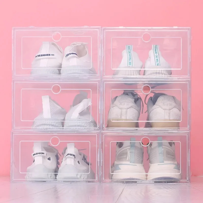 6pcs Transparent Stackable Sho - Shoe Box Display review and price