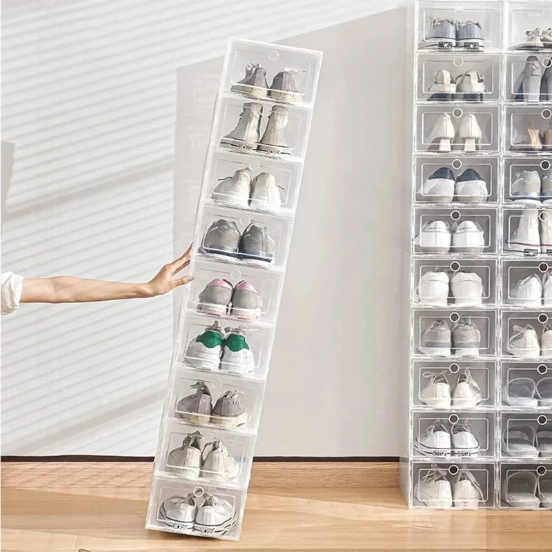 6pcs Transparent Stackable Sho - Shoe Box Display review and price