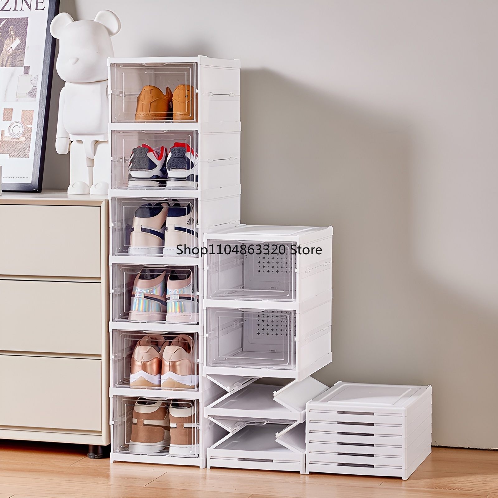 6 Layers Shoes Box Foldable Tr - Shoe Box Display review and price