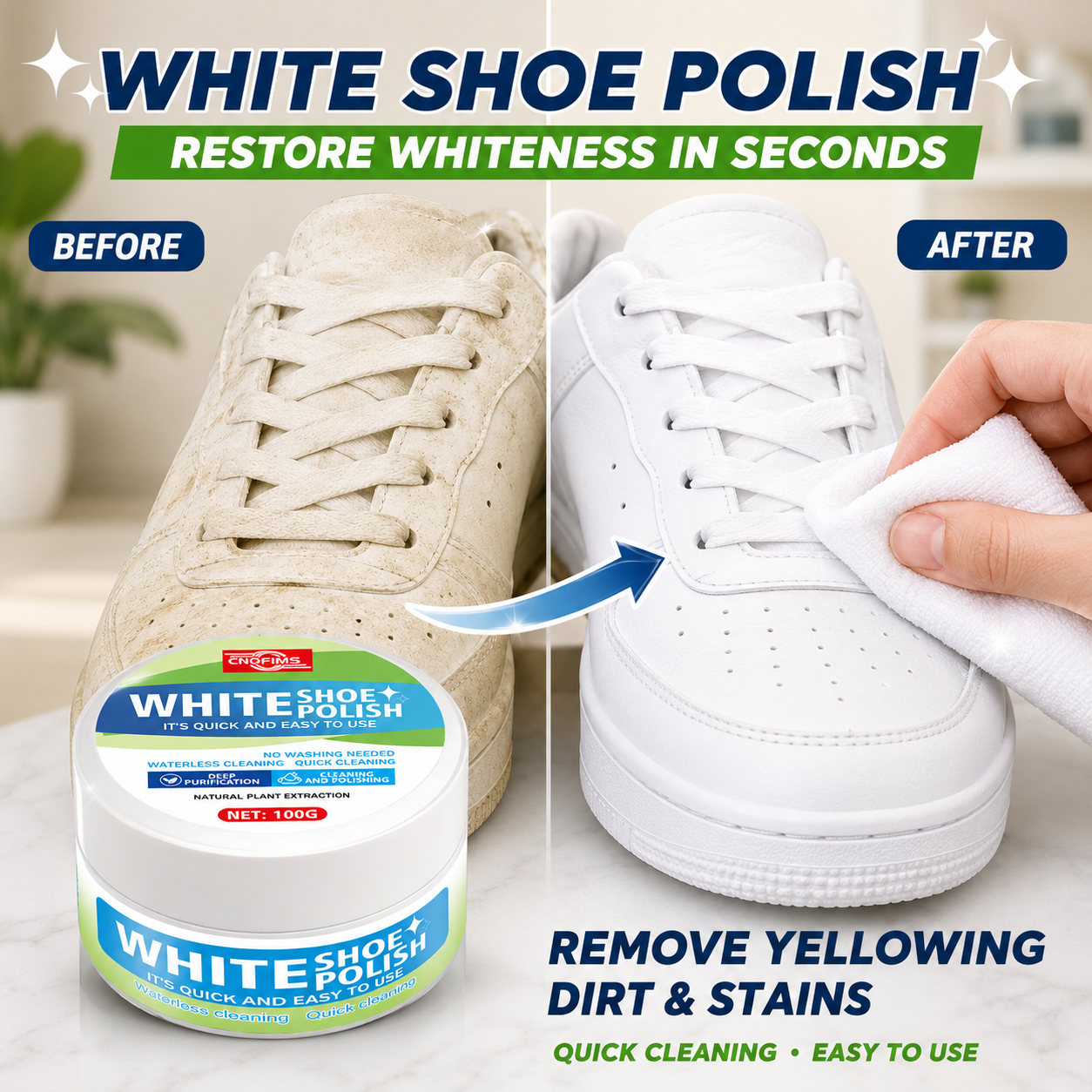 White Shoe Cleaning Cream, Qui - Sneaker Care White review and price