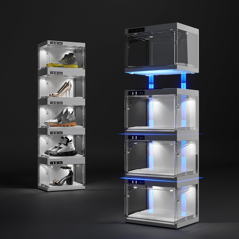 Smart LED Shoe Organizer, Clea - Shoe Box Display review and price