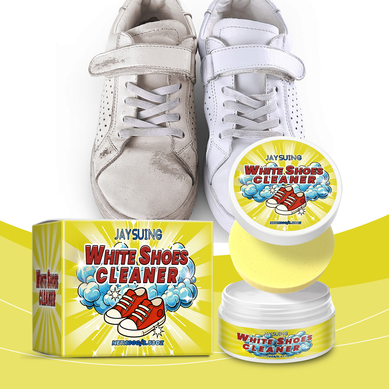 White Shoes Cleaning Cream Sta - Sneaker Care White review and price