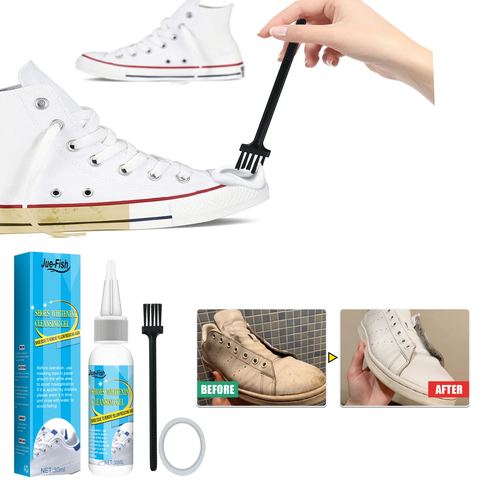 White Shoes Cleaning Gel Stain - Sneaker Cleaning Kit review and price